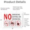 Signmission No Smoking Eating or Drinking with Graphic OSHA ANSI Sign, Vinyl Decal, 5in W x 3.5in L, 2PK OS-2PACK-MISC-D-35-L-19502 - alternate 2
